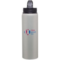 28 Oz. Matte Silver H2go Allure Aluminum Water Bottle